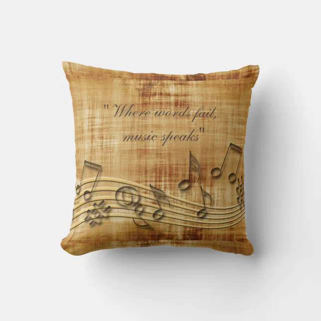 Music Notes Throw Pillow Zazzle