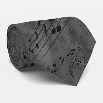 Music Notes-tie-gray Neck Tie by NedHReece at Zazzle