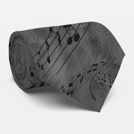 Music Notes-tie-gray Neck Tie