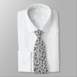 Music Notes Tie - Pale Silver Gray By Heard_ at Zazzle