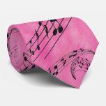 Music Notes-tie-pink Neck Tie at Zazzle
