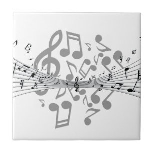 Music Notes Decorative Ceramic Tiles | Zazzle