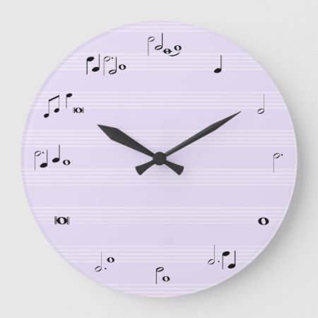 Music Notes Time Clock - Lilac Purple