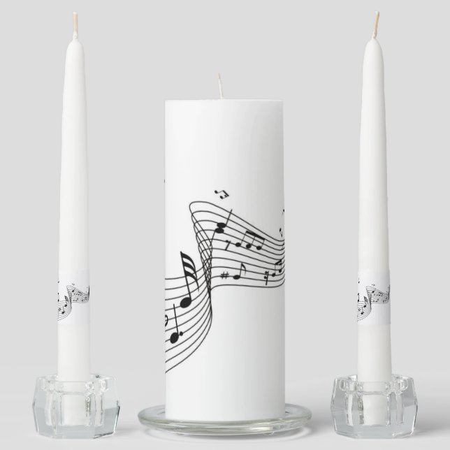 Music Notes Unity Candle Set (Front)