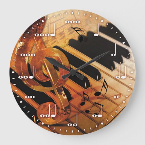 Music Notes Wall Clock