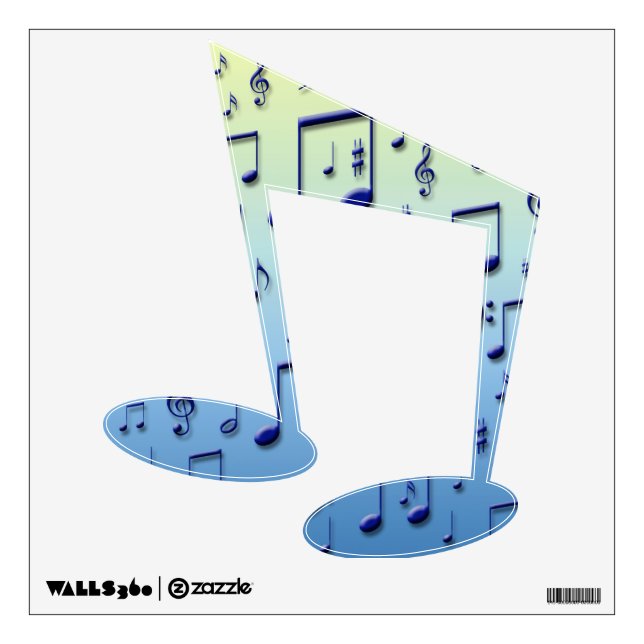 Music notes wall decal (Front)