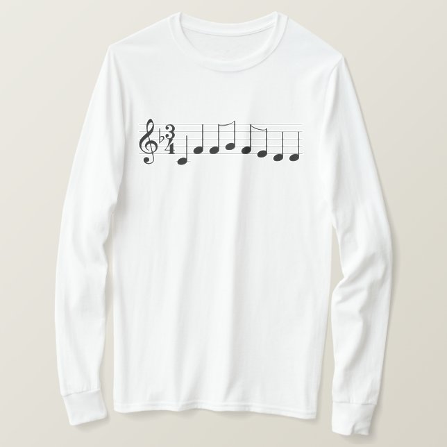 Music Notes We Wish You a Merry Christmas Chords T-Shirt (Design Front)