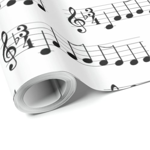 Music Notes We Wish You a Merry Christmas Chords Wrapping Paper