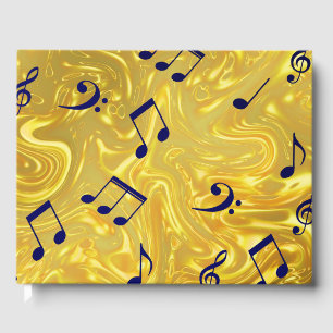 music notes Wedding guestbook, festive decor Guest Book