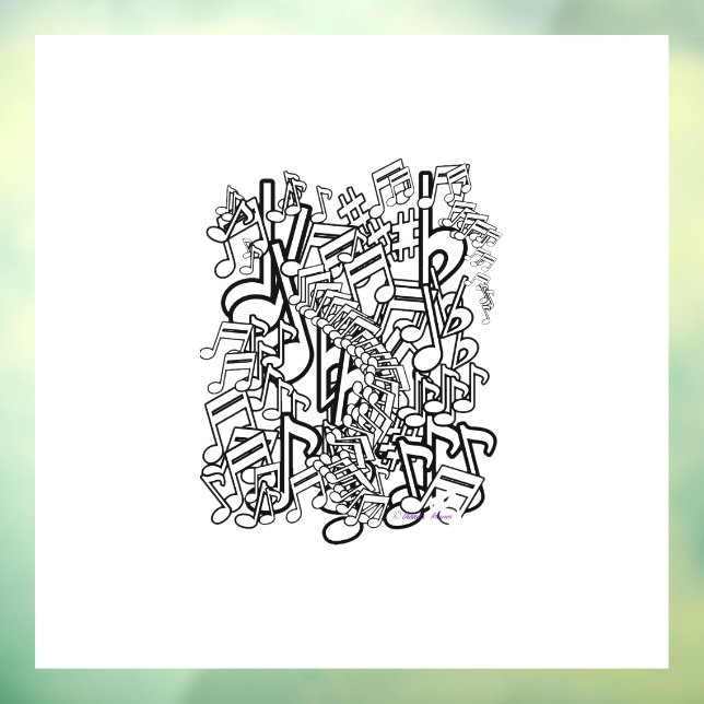 Music Notes Window Cling (Sheet 3)