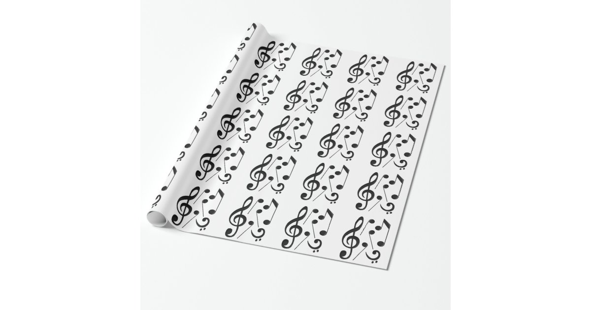 Music Notes Wrapping Paper | Zazzle