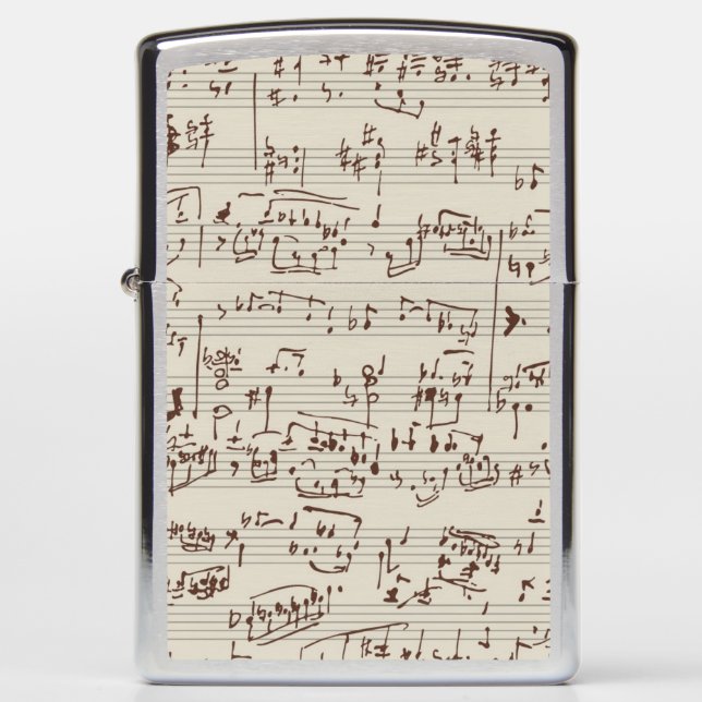 Music notes zippo lighter (Front)