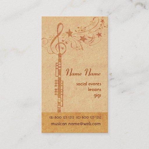 Customizable Music oboe Band Business Cards