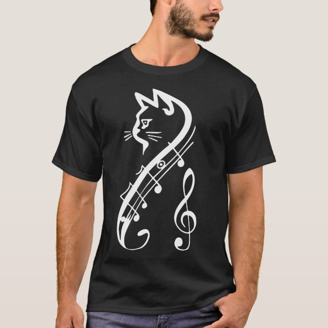 music of cat t-shirts (Front)
