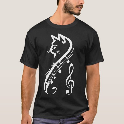 music of cat t_shirts