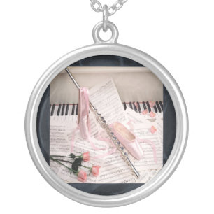 Music of Flute and Keys Necklace