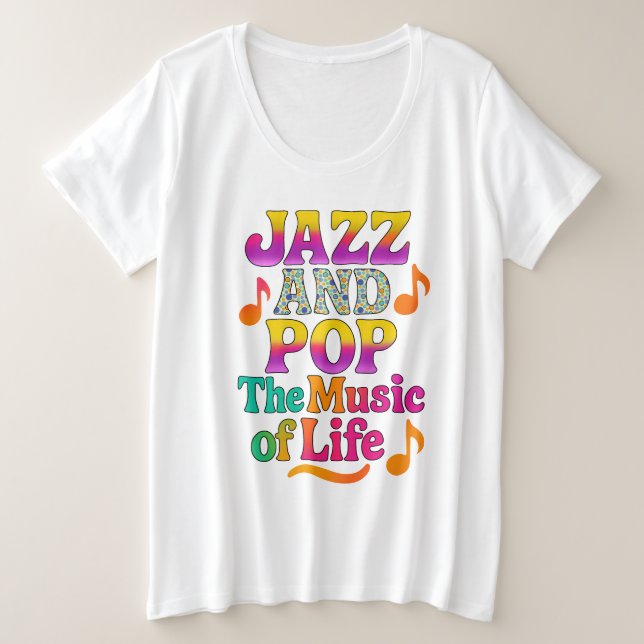 music of lifeT-Shirt Plus Size T-Shirt (Design Front)