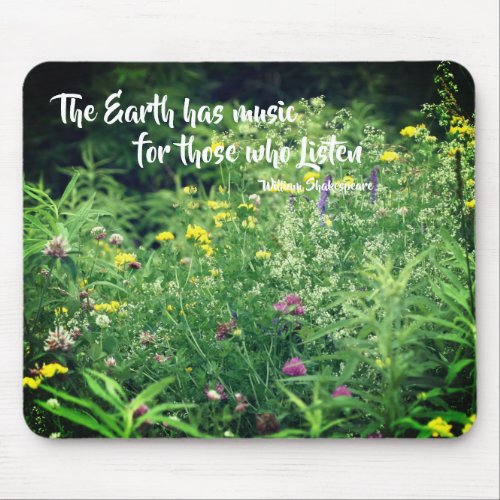 Music Of Nature Inspirational Quote  Mouse Pad