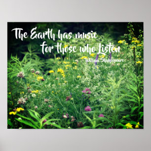 Music Of Nature Inspirational Quote Poster