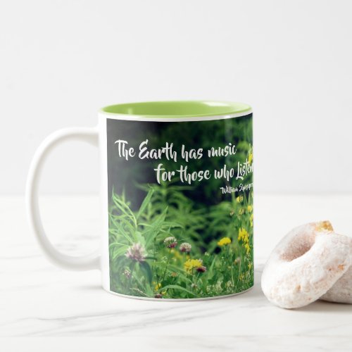 Music Of Nature Inspirational Quote  Two_Tone Coffee Mug