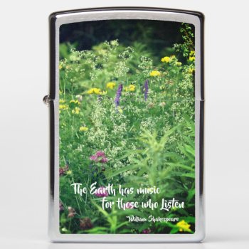 Music Of Nature Inspirational Quote  Zippo Lighter by SmilinEyesTreasures at Zazzle