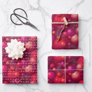 Music of the Spheres Gift Wrap, Red Wrapping Paper Sheets