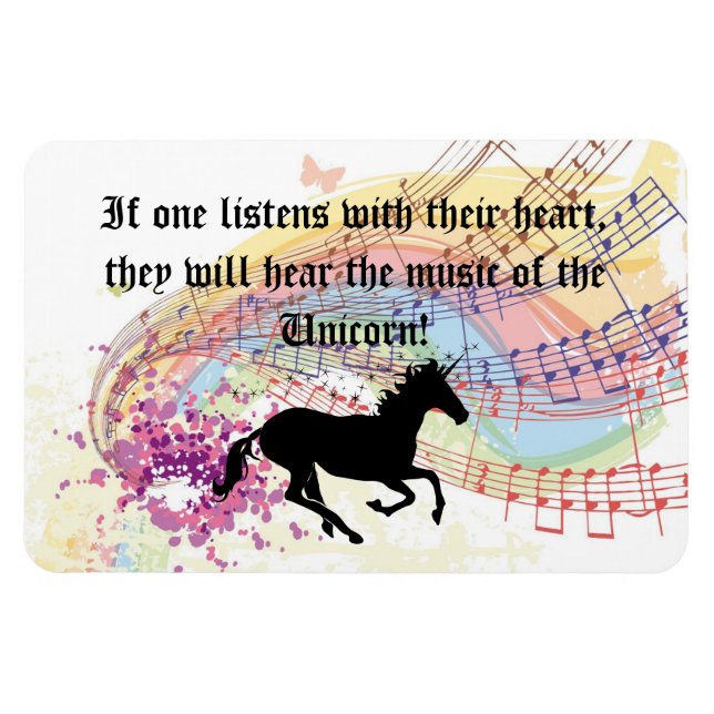 Music Of The Unicorn Magnet (Horizontal)