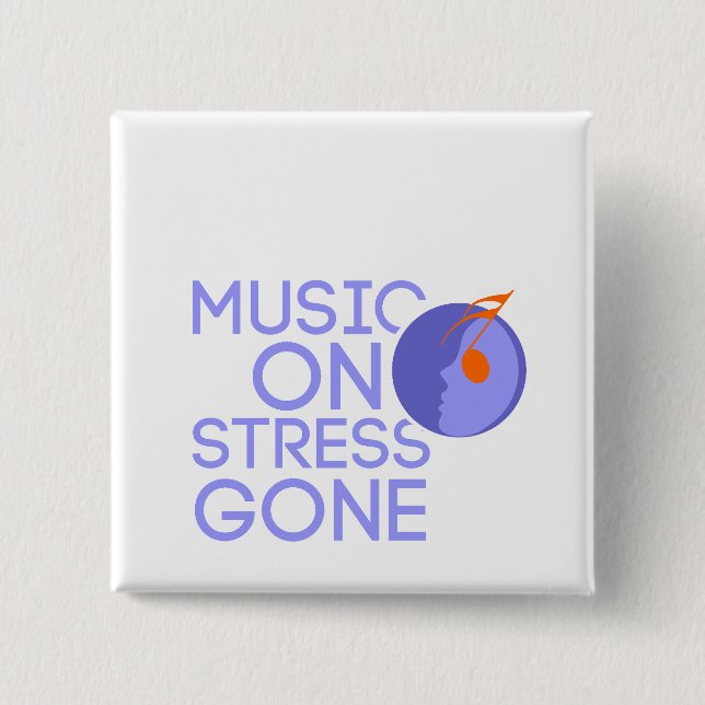 music on stress gone button (Front)