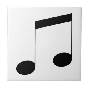 Music One Black Beam Note, Ceramic Tile