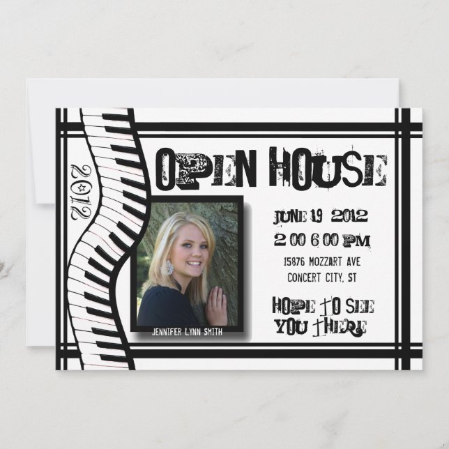 Music Open house invitation (Front)