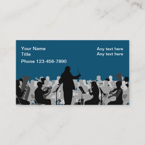 Music Orchestra Theme Business Cards 