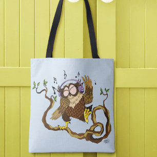 Music Owl Tote Bag