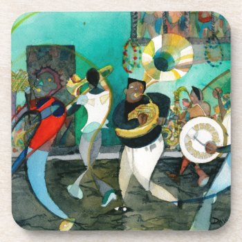 Music Painting "new Orleans Jazz" Drink Coaster by marcoimage at Zazzle