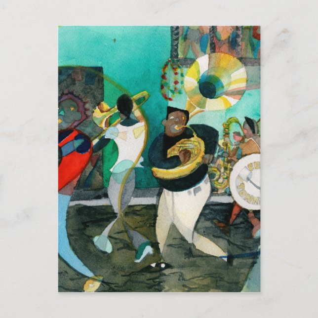 Music Painting "New Orleans Jazz" Postcard (Front)