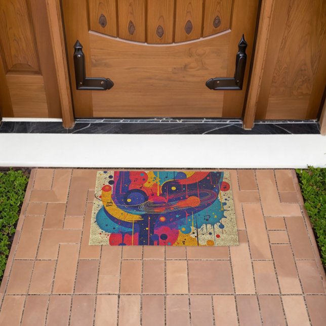 Music Paints Emotion Fiber Doormat (Insitu (Outdoor))