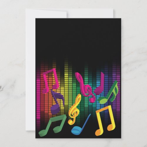 Music Party Background Custom Invitations