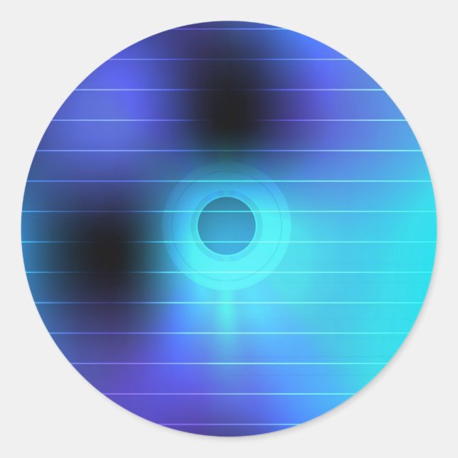 Music Party Background Classic Round Sticker (Front)