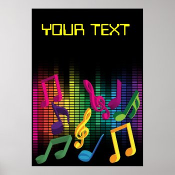 Music Party Background Poster by JAM_Design at Zazzle