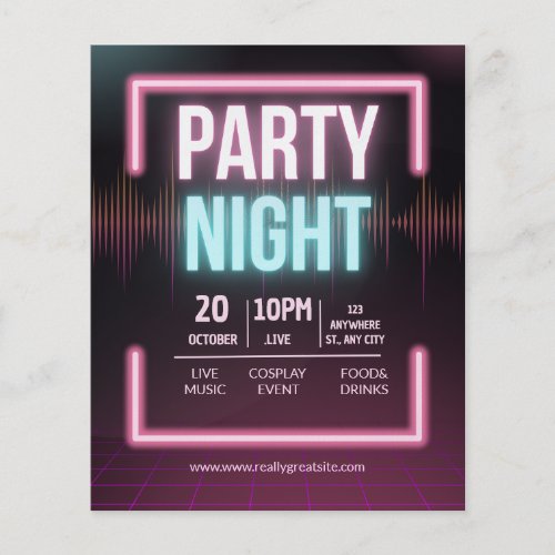Music Party Invitation Party Night Flyer