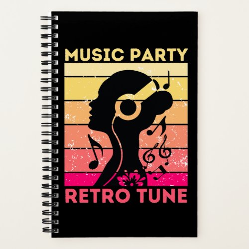 Music Party Vintage Notebook