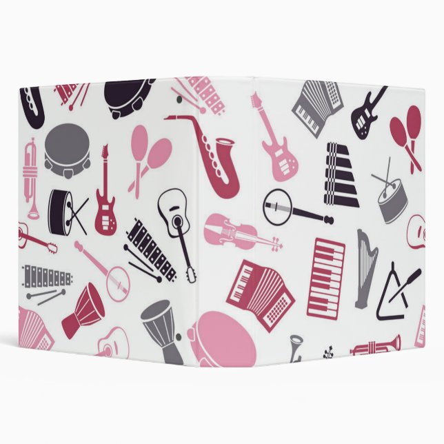 Music pattern 3 ring binder (Background)