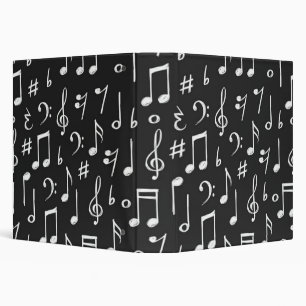 Music pattern 3 ring binder