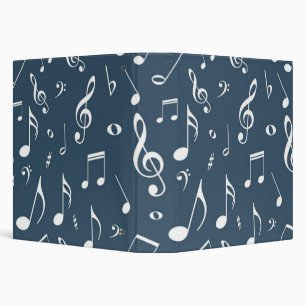 Music pattern 3 ring binder