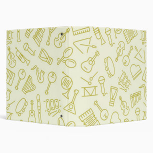 Music pattern 3 ring binder