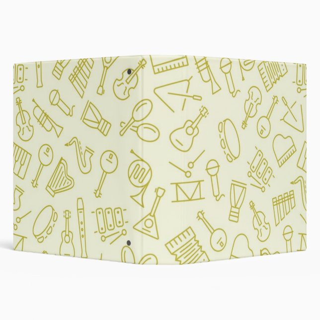 Music pattern 3 ring binder (Background)