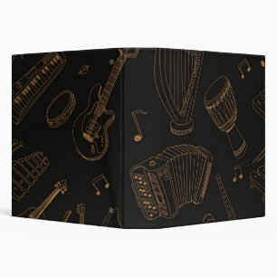 Music pattern 3 ring binder