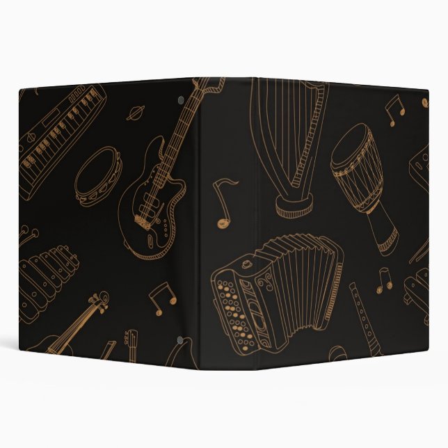 Music pattern 3 ring binder (Background)