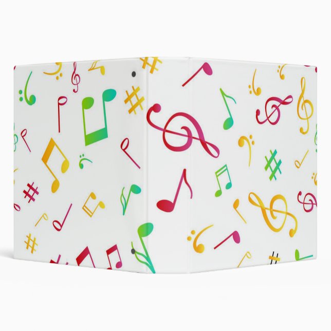 Music pattern 3 ring binder (Background)