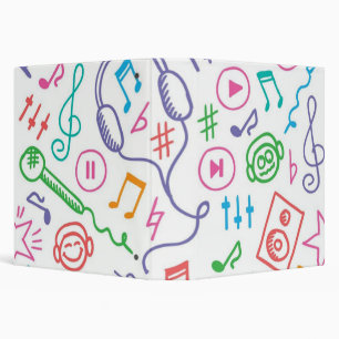 Music pattern 3 ring binder
