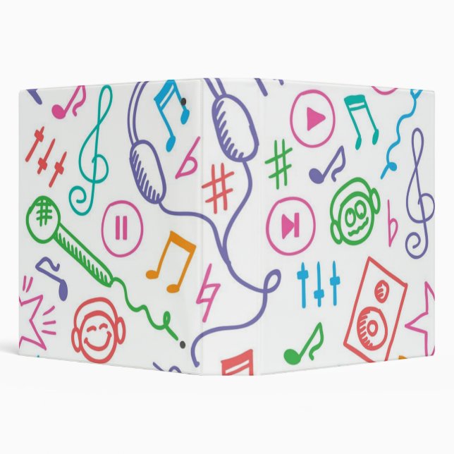 Music pattern 3 ring binder (Background)
